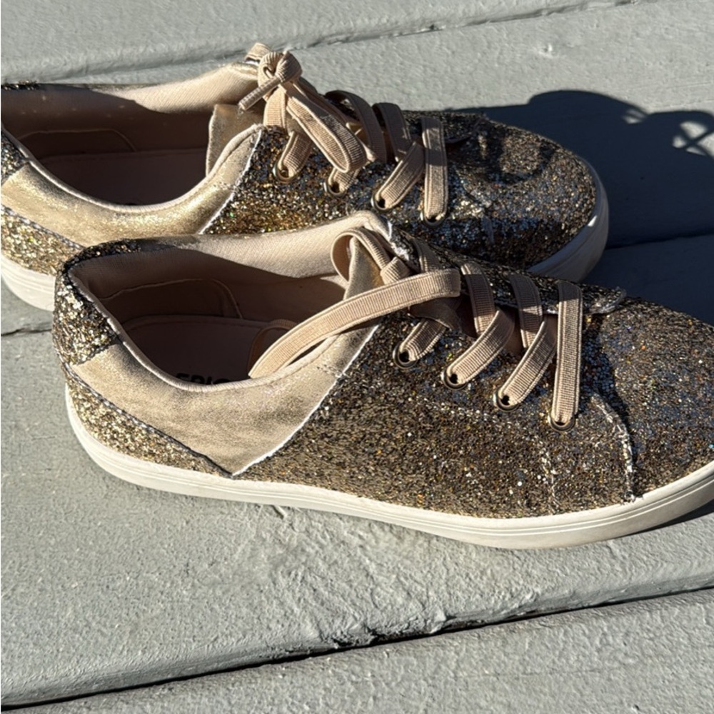 Epic Threads Gold Glitter Kids Sneakers